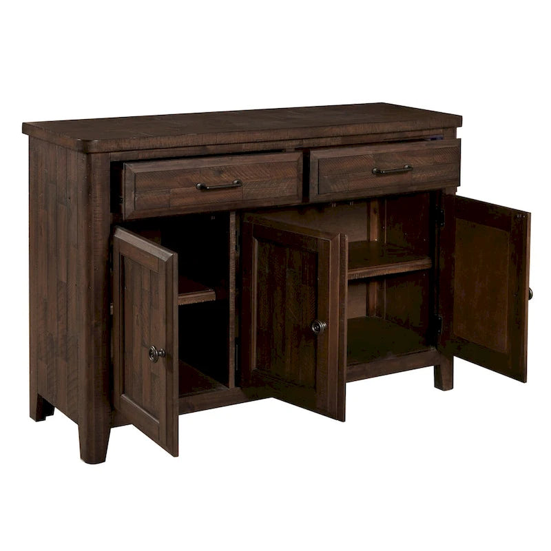 Credenza da fattoria Sawmill a 3 ante con cassetti - 18L x 38A x 54P
