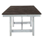 Set Tavolo Trestle da 7 Pezzi Opzionale Bianco Bicolore Stile Rustico