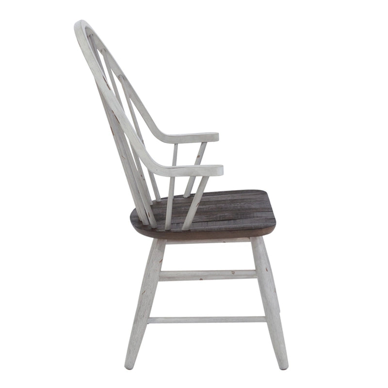 Set Tavolo Trestle da 7 Pezzi Opzionale Bianco Bicolore Stile Rustico