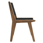 Sedia da pranzo laterale Saoirse in similpelle e legno