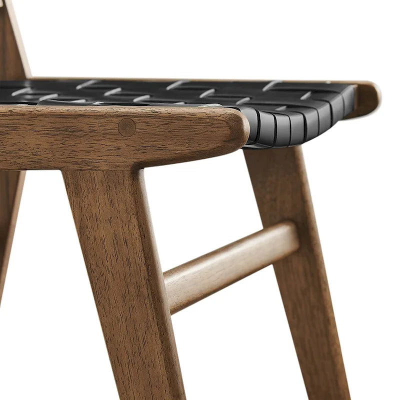 Sedia da pranzo laterale Saoirse in similpelle e legno