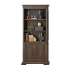 Libreria Direzionale con Ante, Completamente Assemblata, Marrone - 36L x 78A x 14P