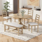 Tavolo da pranzo rustico con tavolo ovale allungabile