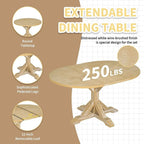 Tavolo da pranzo rustico con tavolo ovale allungabile
