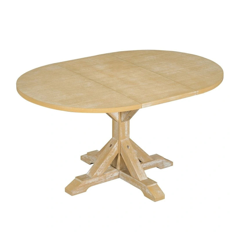 Tavolo da pranzo rustico con tavolo ovale allungabile