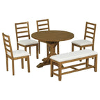 Tavolo da pranzo rustico con tavolo ovale allungabile