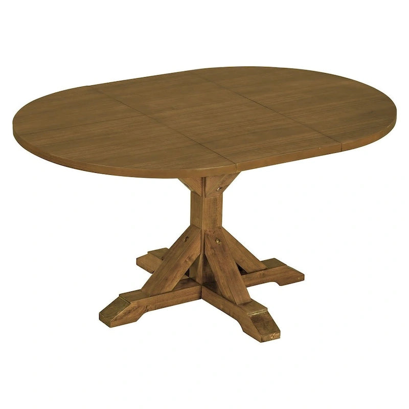 Tavolo da pranzo rustico con tavolo ovale allungabile