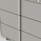 Cassettiera e specchio Erina Modern Glossy a 6 cassetti