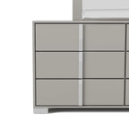 Cassettiera e specchio Erina Modern Glossy a 6 cassetti