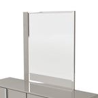 Cassettiera e specchio Erina Modern Glossy a 6 cassetti