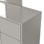 Cassettiera e specchio Erina Modern Glossy a 6 cassetti