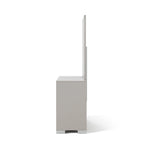 Cassettiera e specchio Erina Modern Glossy a 6 cassetti