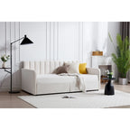 Letto da giorno doppio "Modern Velvet Twin Daybed" Epiphyllum con 2 cassetti e schienale trapuntato a coste di Christopher Knight Home