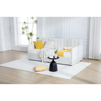 Letto da giorno doppio "Modern Velvet Twin Daybed" Epiphyllum con 2 cassetti e schienale trapuntato a coste di Christopher Knight Home